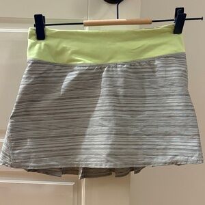 Striped Gray and Yellow Women's Skirt lulu lemon